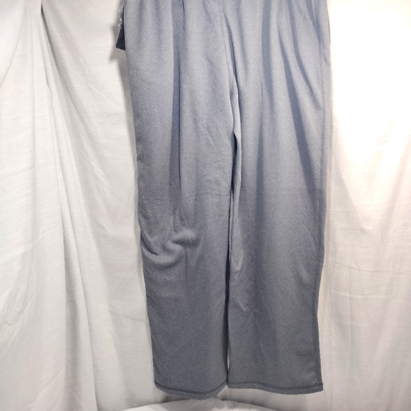 NHL Boston Bruins Logo Heather Gray Fleece Lined Wide Leg Sweatpants - Picture 10 of 16
